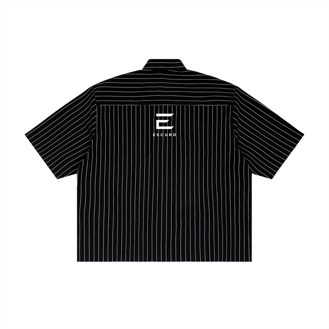 Unisex Striped Boxy Button-Up Shirt