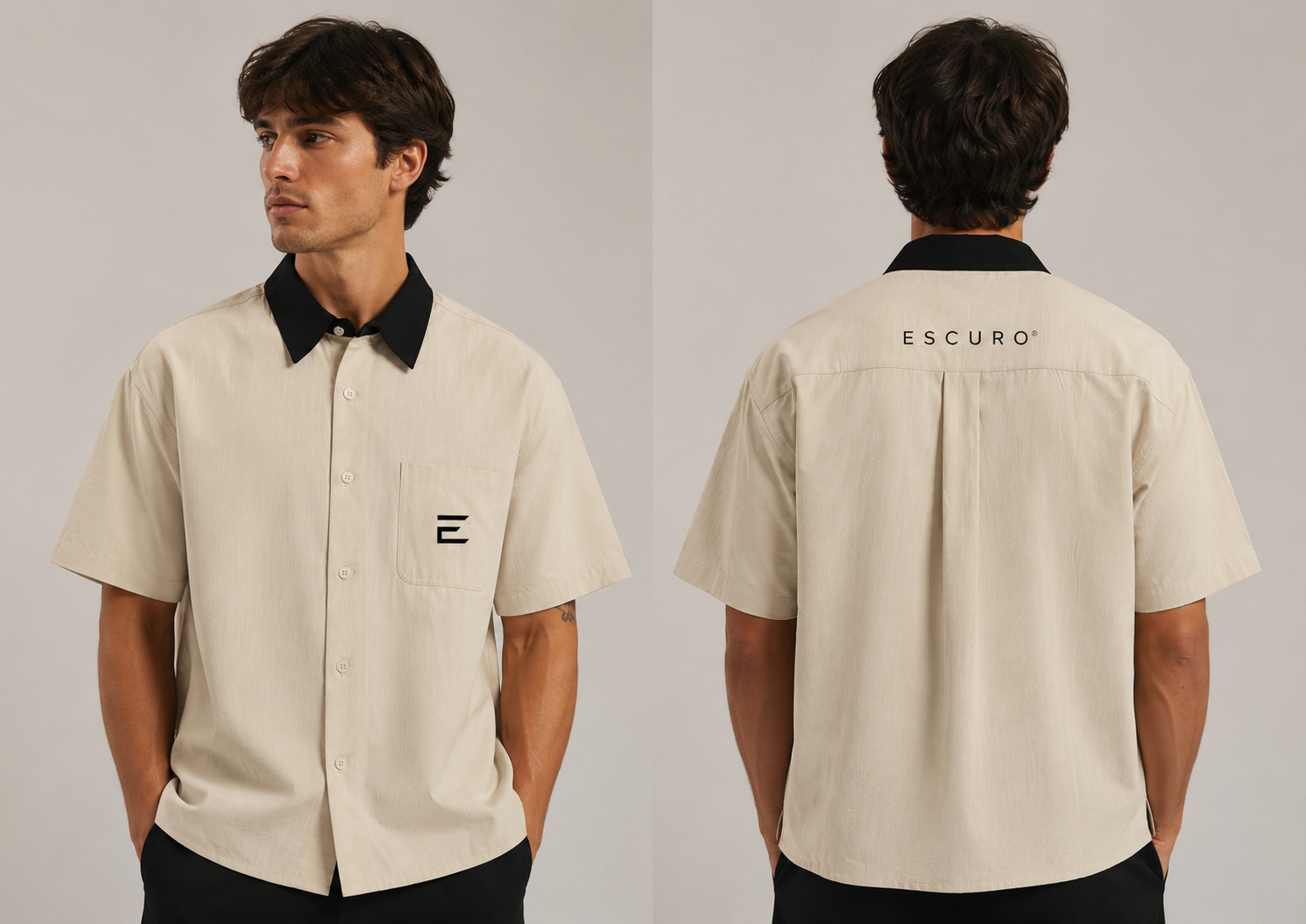 Escuro  Prwmium  Block Short Sleeve Shirt