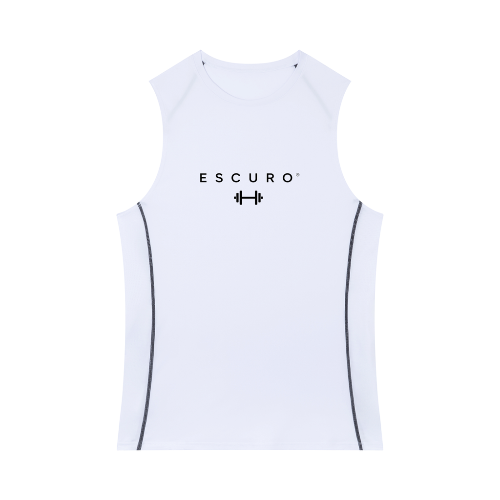 Escuro Men's Slim-Fit Topstitch Tank Top