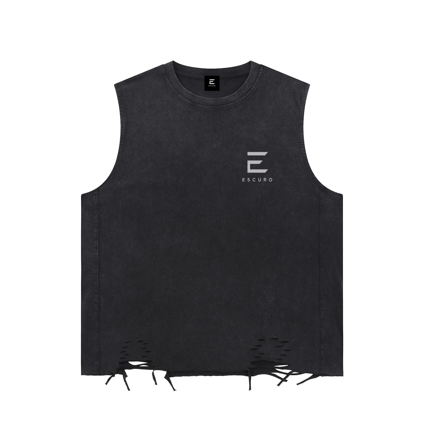 Snow Washed Raw-Hem Tank Top