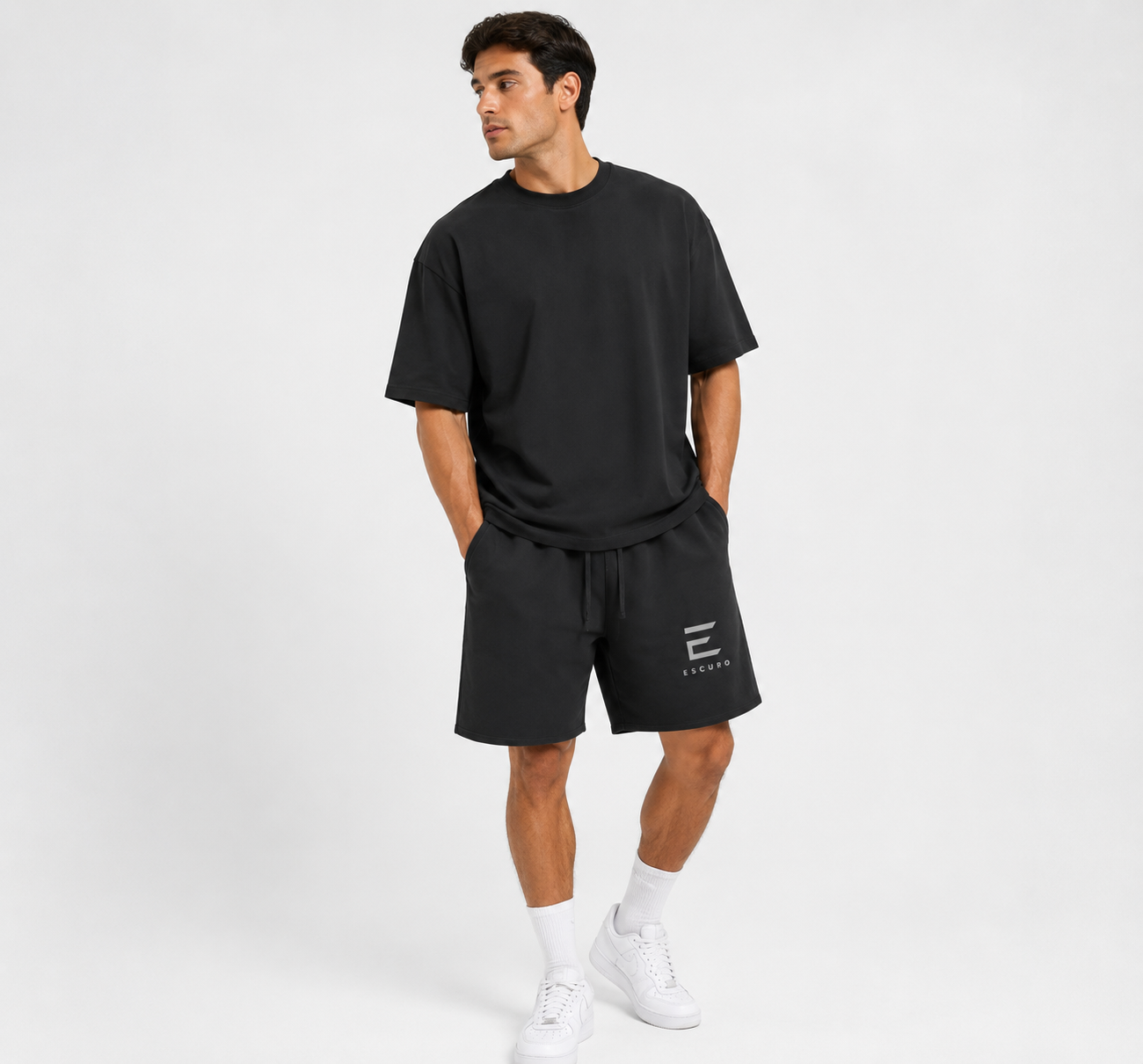 Snow Washed Raw Hem Shorts