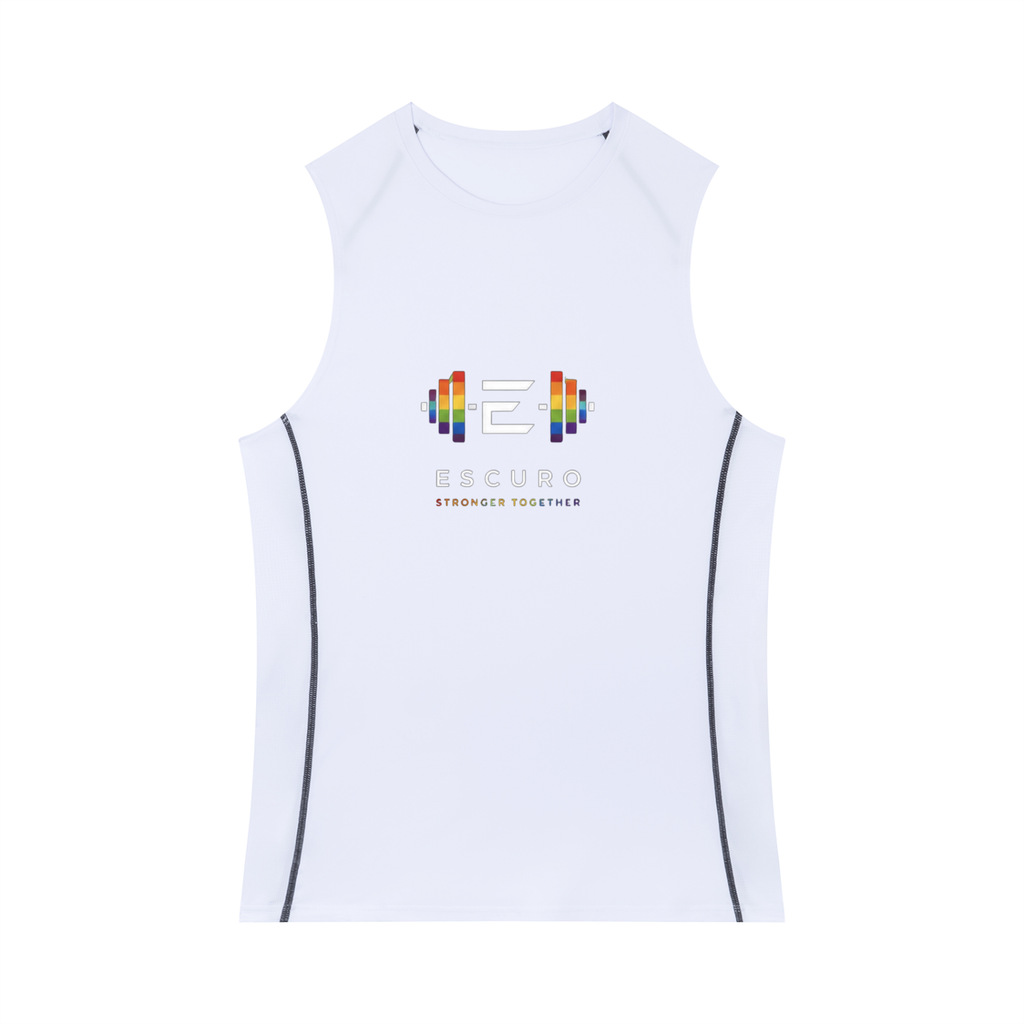 Escuro Men's Slim-Fit Topstitch Tank Top