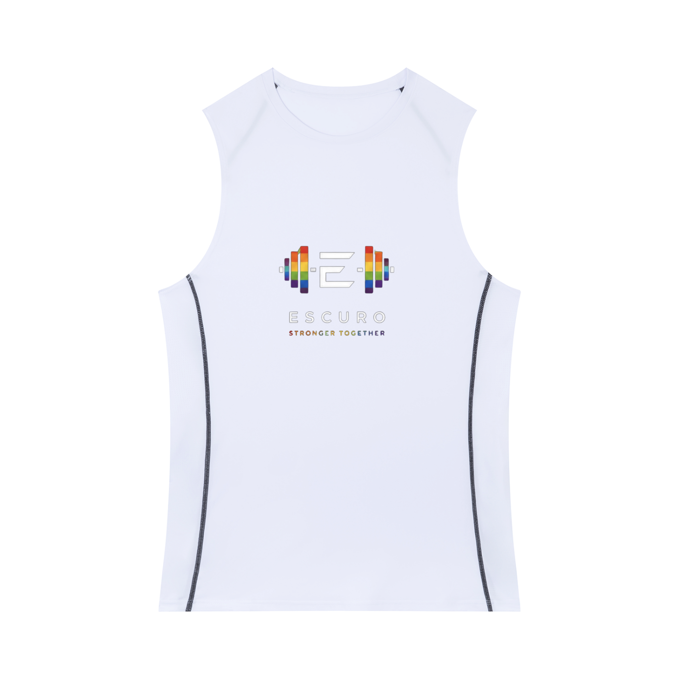 Escuro Men's Slim-Fit Topstitch Tank Top